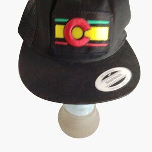 Colorado Rasta Flag Flat Bill Hat Cap Adult One size Classic Snapback Yupoong